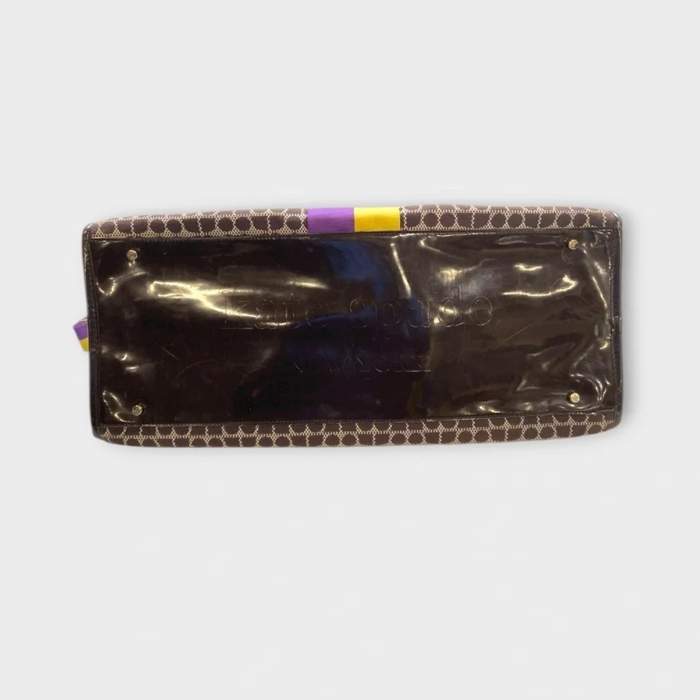 Kate Spade Brown and Purple Travel Duffle Bag